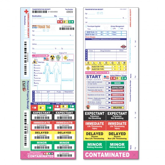 All Risk® Triage Tags, Non-Wristband Florida Version All Risk® Triage Tags, Non-Wristband Florida Version