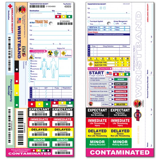 All Risk® Triage Tags with Patient Wristband - Florida Version All Risk® Triage Tags with Patient Wristband - Florida Version