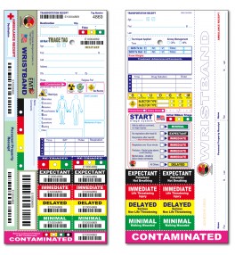 All Risk® Triage Tags with Patient Wristband - Military Version
