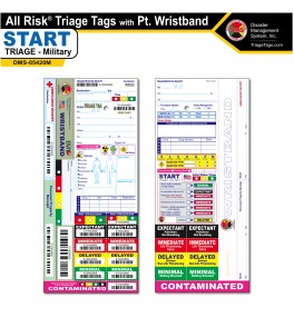 All Risk® Triage Tags with Patient Wristband - Military Version
