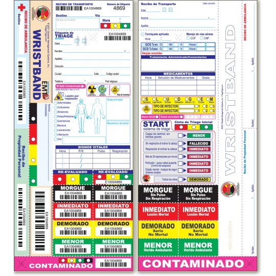 All Risk® Triage Tags with Patient Wristband