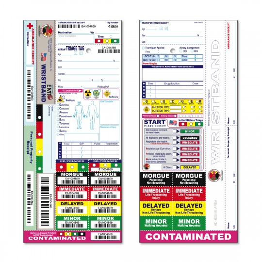 All Risk® Triage Tags with Patient Wristband