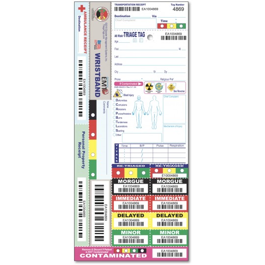 All Risk® Triage Tags with Patient Wristband Series All Risk® Triage Tags with Patient Wristband Series