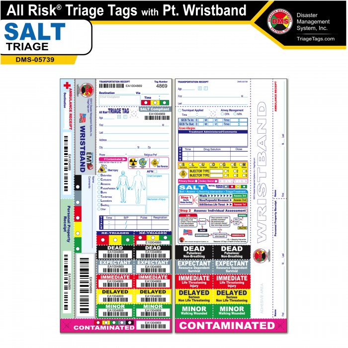 All Risk® SALT Triage Tag with Wristband