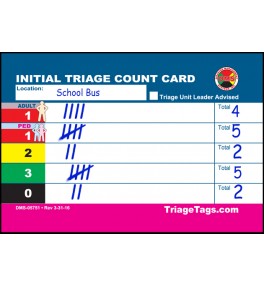 EMT3® START Initial Triage Patient Count Card - Refill Pack