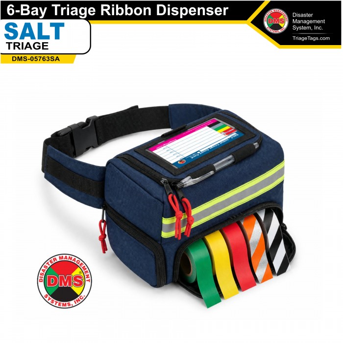 6-Bay Triage Ribbon Dispenser - SALT Triage