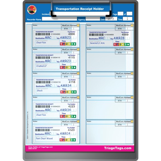 EMT3® Transportation Receipt Holder - Refill Pack EMT3® Transportation Receipt Holder - Refill Pack