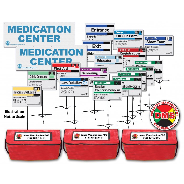 Mass Vaccination POD Flag & Banner Kit