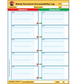 Fire REHAB Personnel Accountability Log Receipt Holder