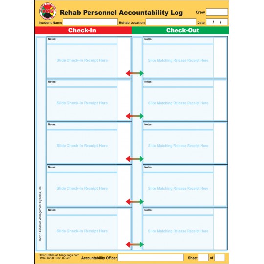 Firefighter REHAB Accountability System - Refill Package Firefighter REHAB Accountability System - Refill Package