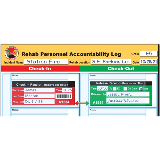 Fire REHAB Accountability System + Vest and Flag Kit