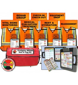 Fire REHAB Accountability System + Vest and Flag Kit