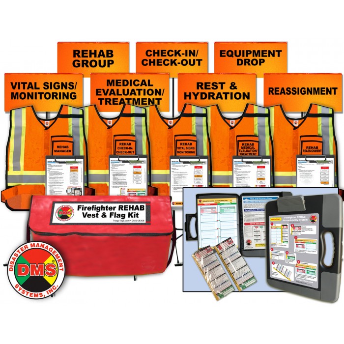 Fire REHAB Accountability System + Vest and Flag Kit