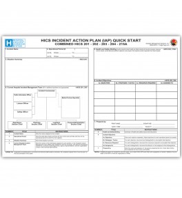 HICS IAP Quick Start Worksheet Pad