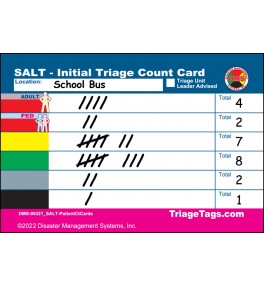 EMT3® SALT Initial Triage Patient Count Card - Refill Pack