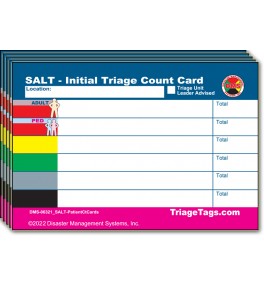 EMT3® SALT Initial Triage Patient Count Card - Refill Pack