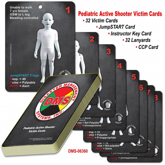 Pediatric Active Shooter Victim Cards - Deck of 32