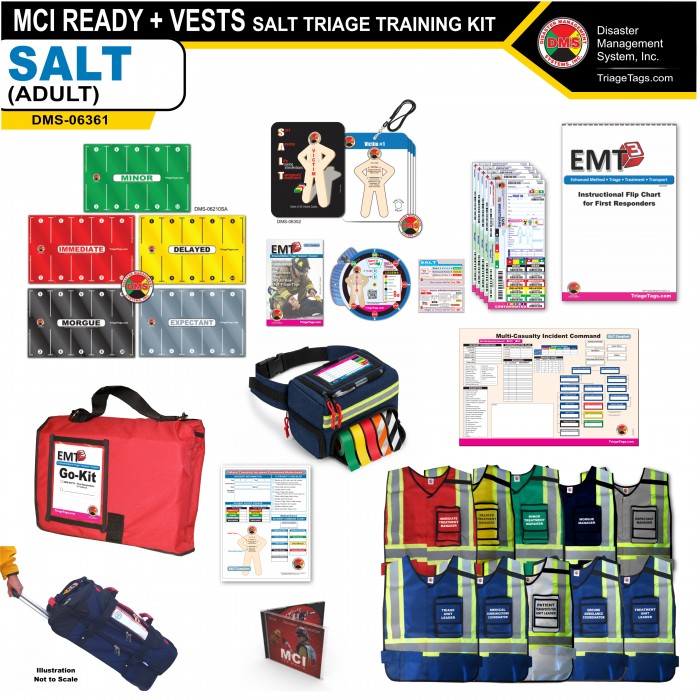 MCI Ready + Vests Triage Training Kit - SALT