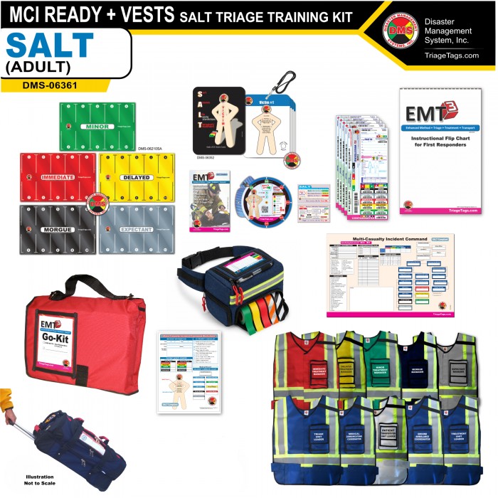 MCI Ready + Vests Triage Training Kit - SALT MCI Ready + Vests Triage Training Kit - SALT