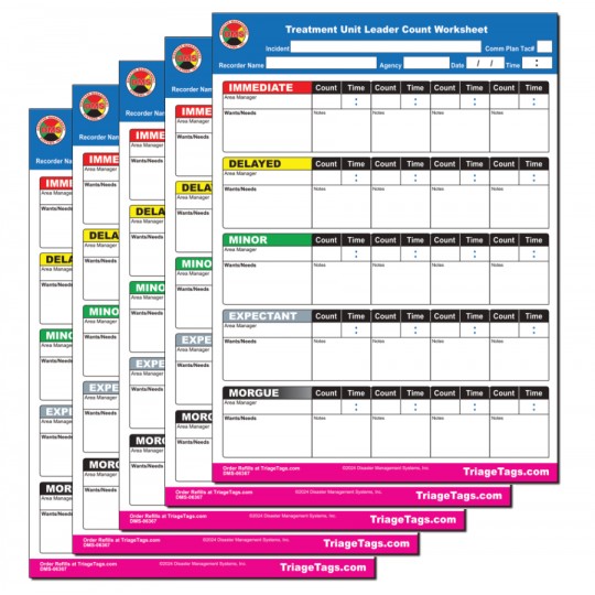 EMT3® SALT Treatment Unit Leader Count Worksheet - Refill Pack