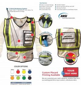 NHICS Nursing Home Incident Command Vest Kit - 28 Position