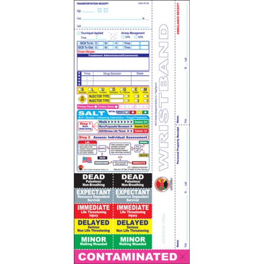 All Risk® SALT Triage Tag with Wristband