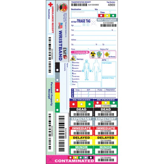 All Risk® SALT Triage Tag with Wristband