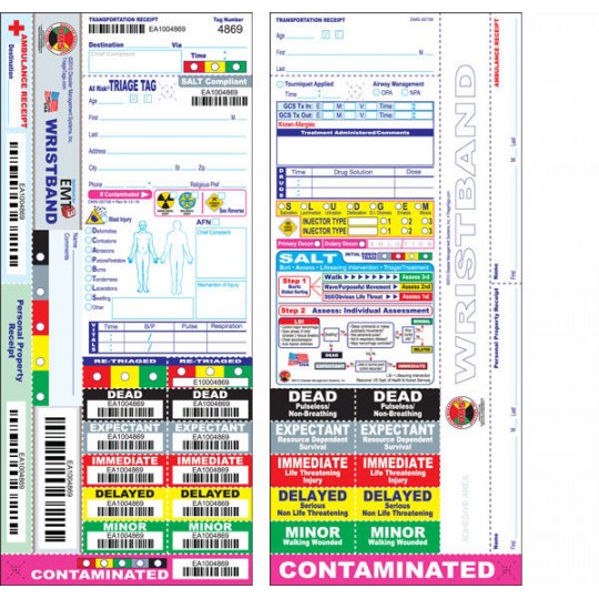 All Risk® SALT Triage Tag with Wristband