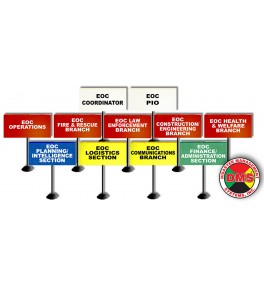 EOC Tabletop Flag Kit for Large Local Government - 11 Flags