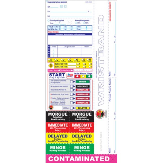 All Risk® Triage Tags with Patient Wristband