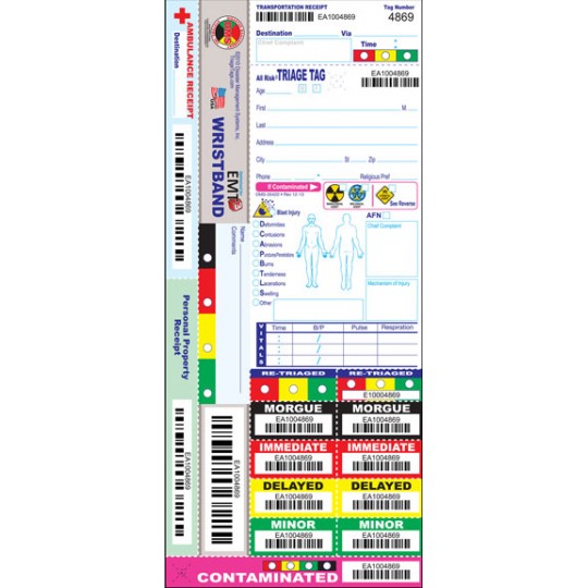 All Risk® Triage Tags with Patient Wristband