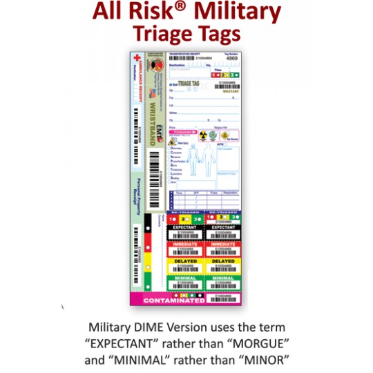 All Risk® Triage Tags with Patient Wristband