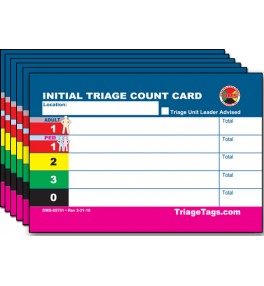 EMT3® START Initial Triage Patient Count Card - Refill Pack