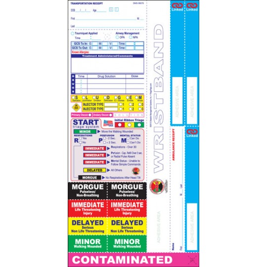 All Risk® Triage Tags w/ Linked Receipt System