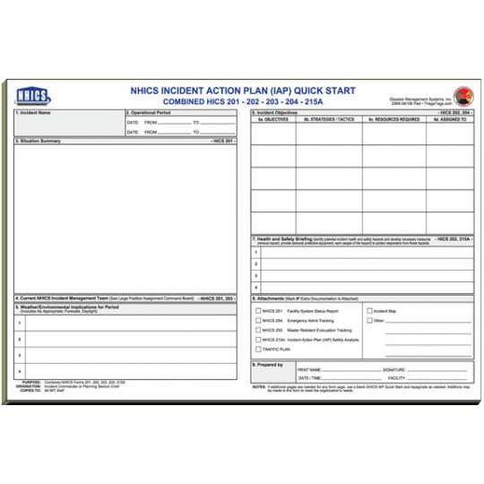 NHICS Nursing Home Incident Command Worksheet Kit